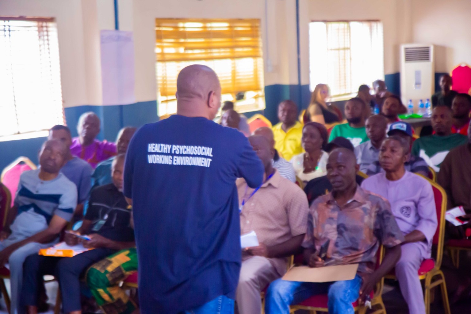 Electricity customers listening during an engagement session